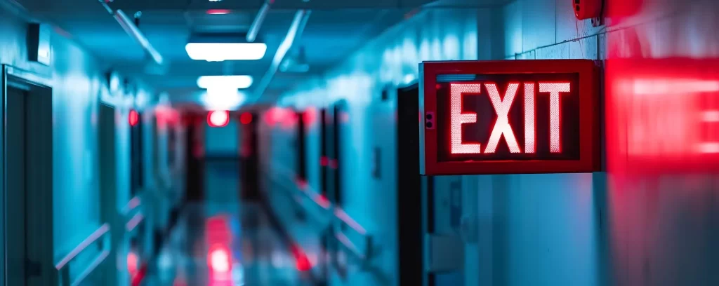 Exit Red Emergency light