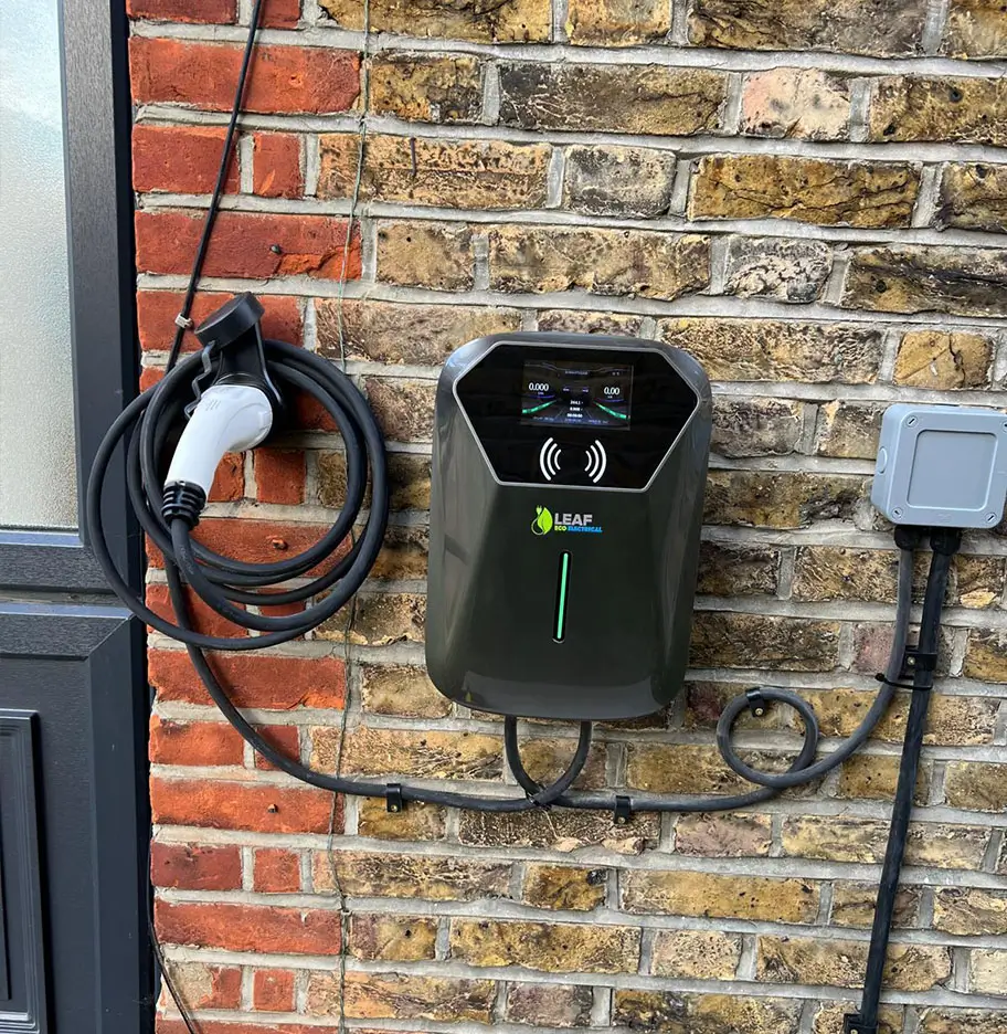 A Installed EV Charge on Home outer Wall