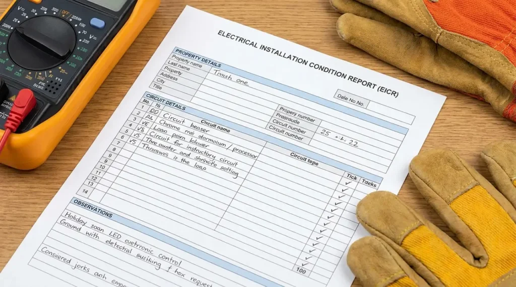 Electrical Installation Condition Report for a rental property